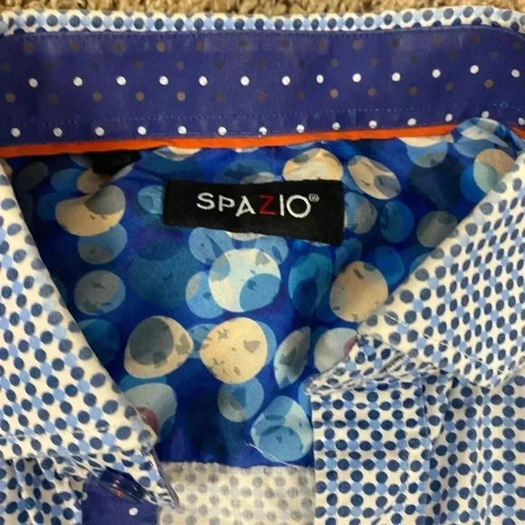 SPAZIO MEN'S SMALL SHORT SLEEVE SHIRTS. ORIGINALLY $80/EA. - Picture 3 of 16